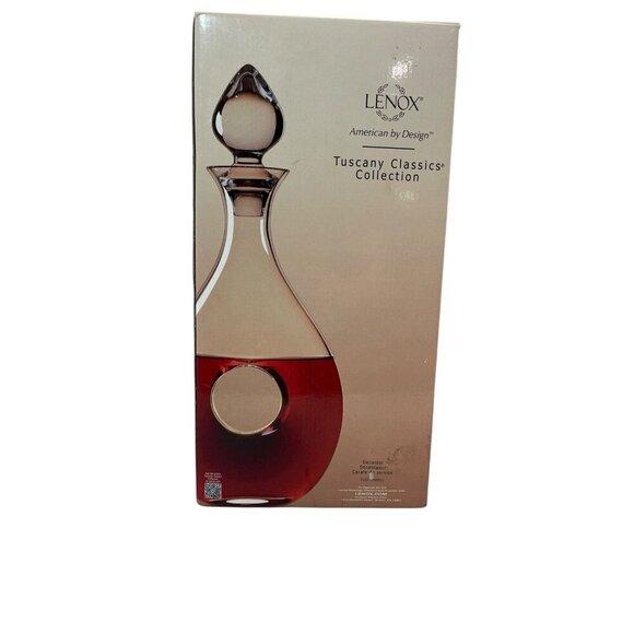 LENOX Tuscany Classics Collection Decanter Clear Glass 32oz Crystal NEW IN BOX - Picture 3 of 6